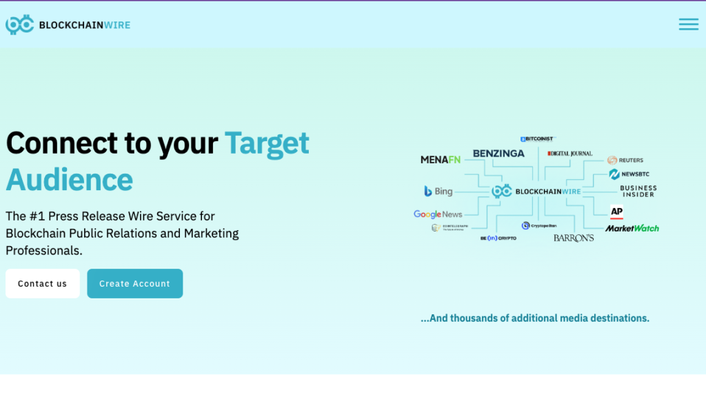 BlockchainWire press release distribution 
