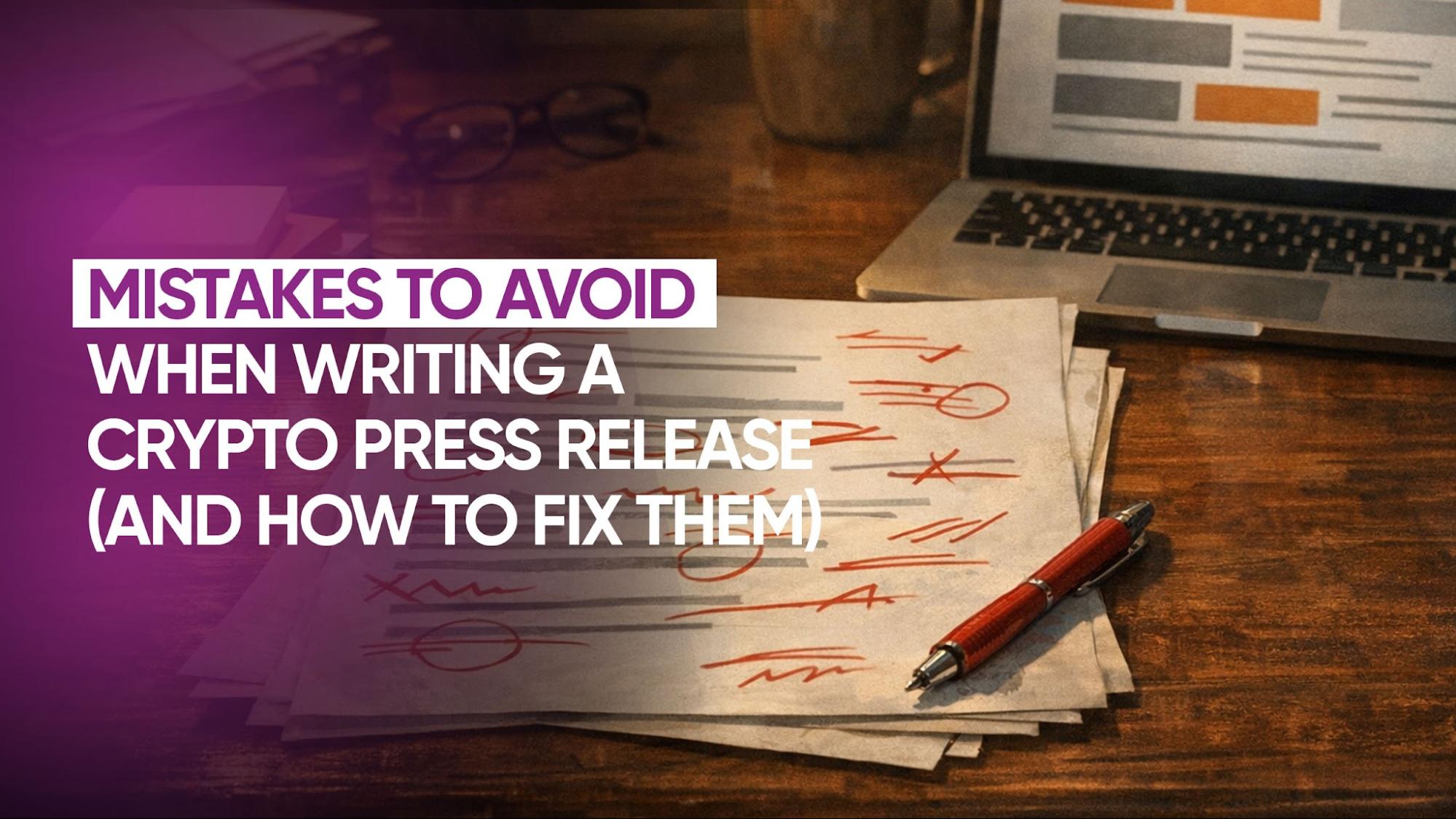 Mistakes to Avoid When Writing a Crypto Press Release (And How to Fix Them)
