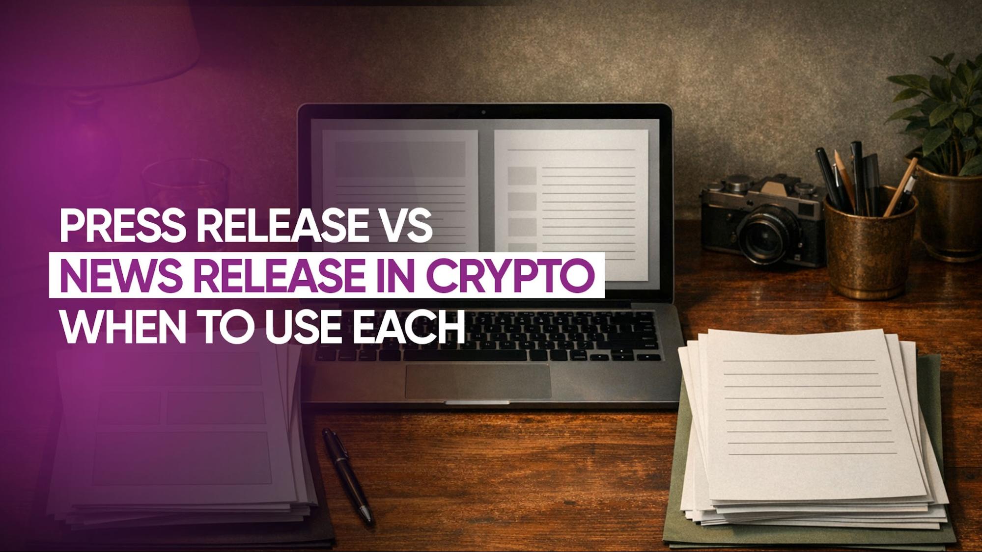 Press Release vs News Release in Crypto: When to Use Each